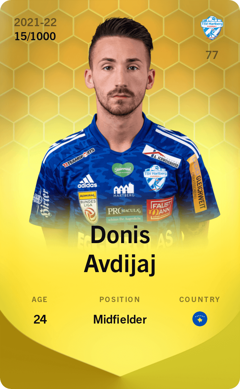 Donis Avdijaj 2021-22 • Limited 15/1000