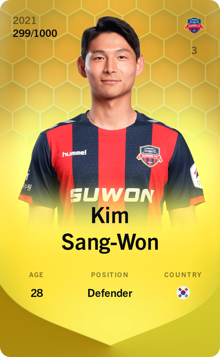 Sorare - Sorare Official - Kim Sang-Won 2021-22 • Limited 299/1000 - NFT # 83663727747186624812712287240541030140373118346683328906576841566560306363181