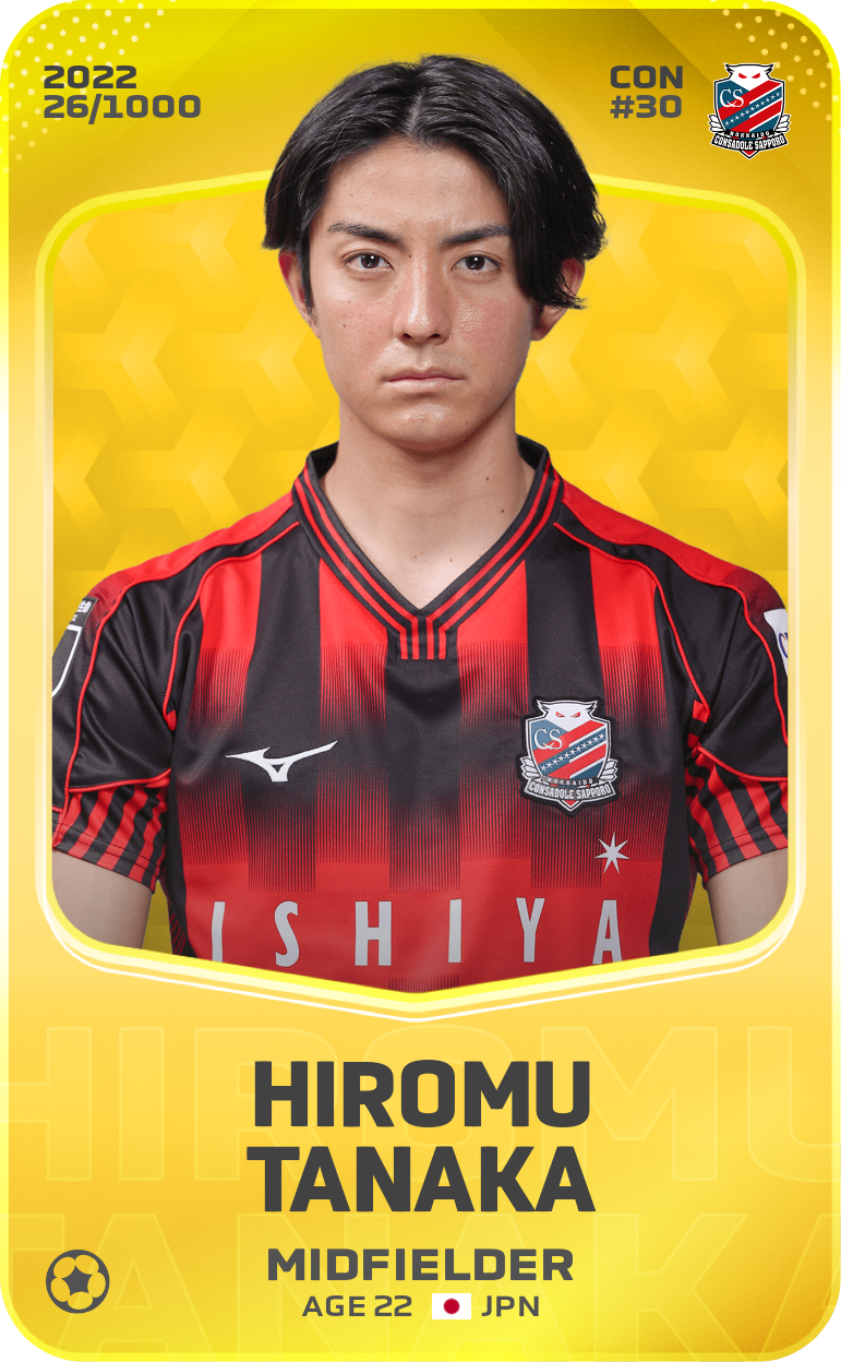 Sorare - Sorare Official - Hiromu Tanaka 2022-23 • Limited 26/1000 - NFT # 109578499671473656745124773638454475680315316969749810946423362550806372181828