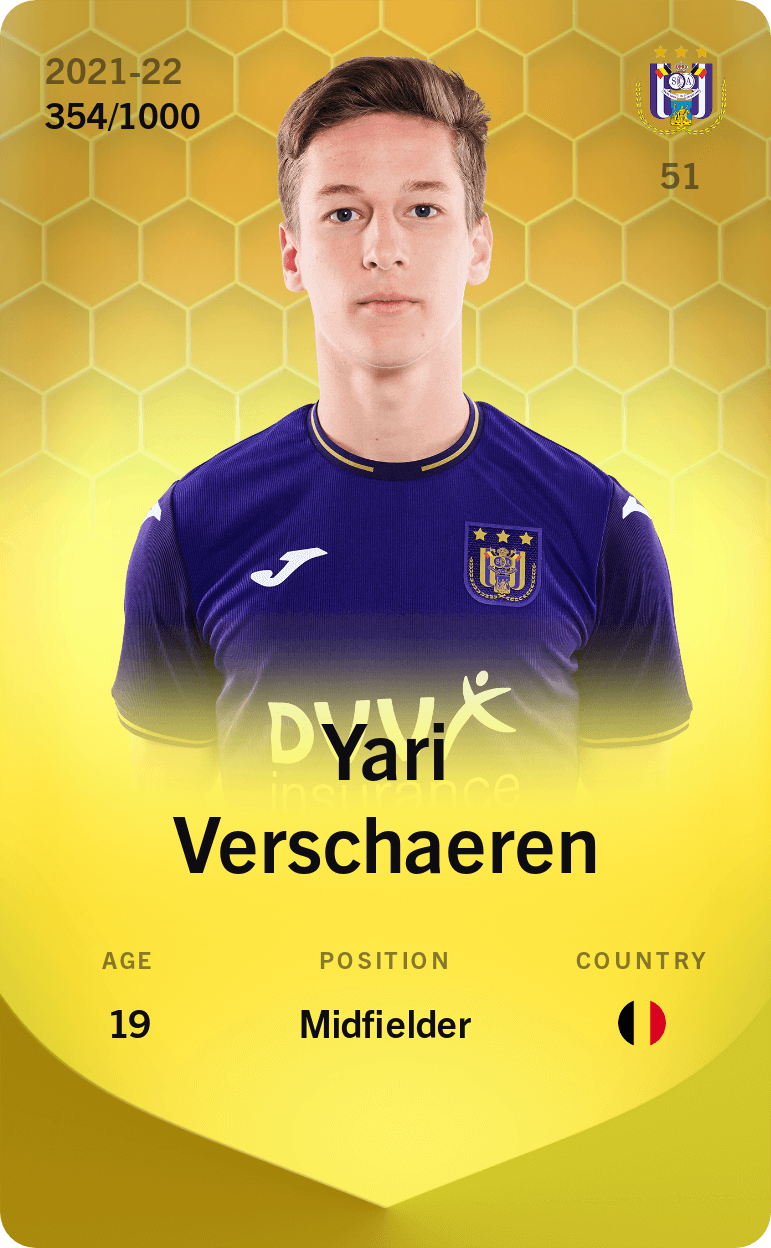 Yari Verschaeren 2021-22 • Limited 354/1000
