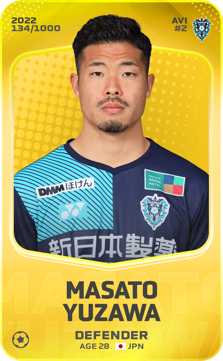 Sorare - Sorare Official - Masato Yuzawa 2022-23 • Limited 134/1000 - NFT # 31286258046151318687380007592657965147812333029419441274438775512776568275276