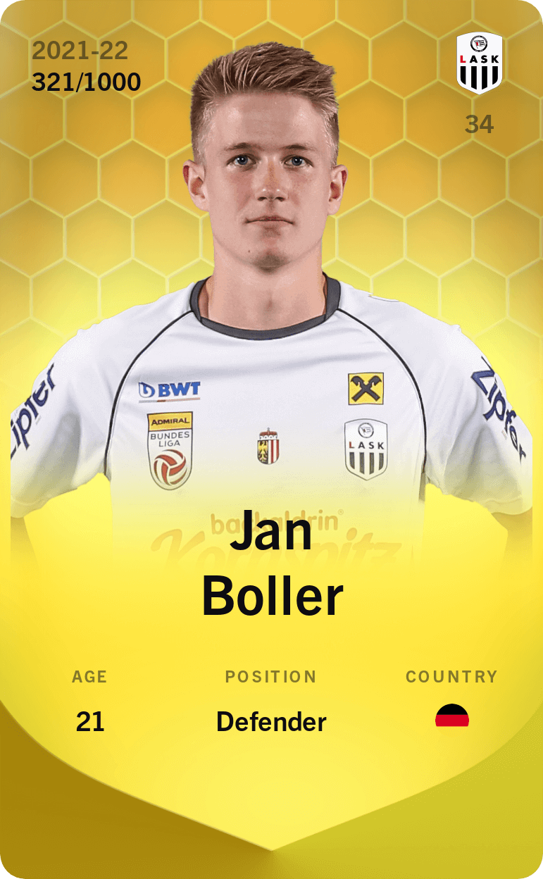 Jan Boller 2021-22 • Limited 321/1000
