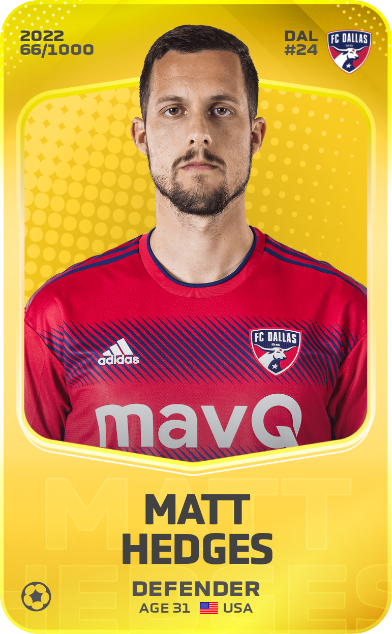 Sorare - Sorare Official - Matt Hedges 2022-23 • Limited 66/1000 - NFT # 44225497928460100515824678290786240118944880389648839473315089607624676599042