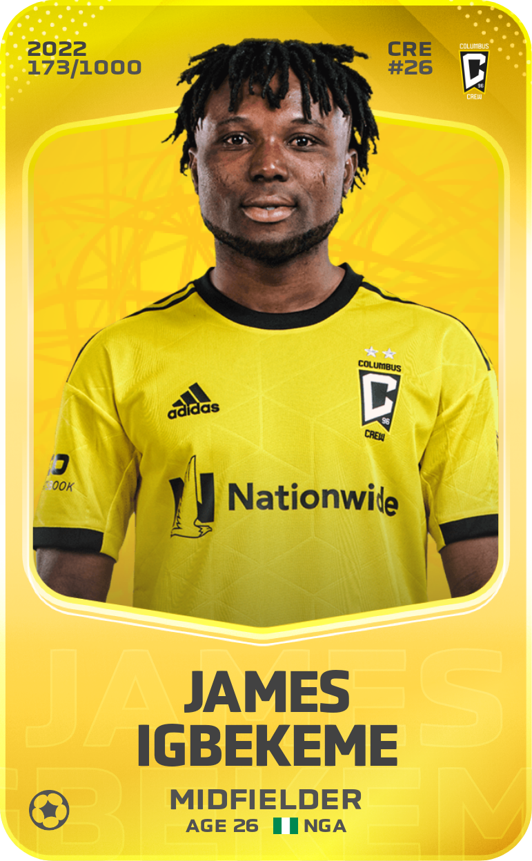 Sorare - Sorare Official - James Igbekeme 2022-23 • Limited 173/1000 - NFT # 2308395679226017652329464265891623349479517269176234932636495946174368389989