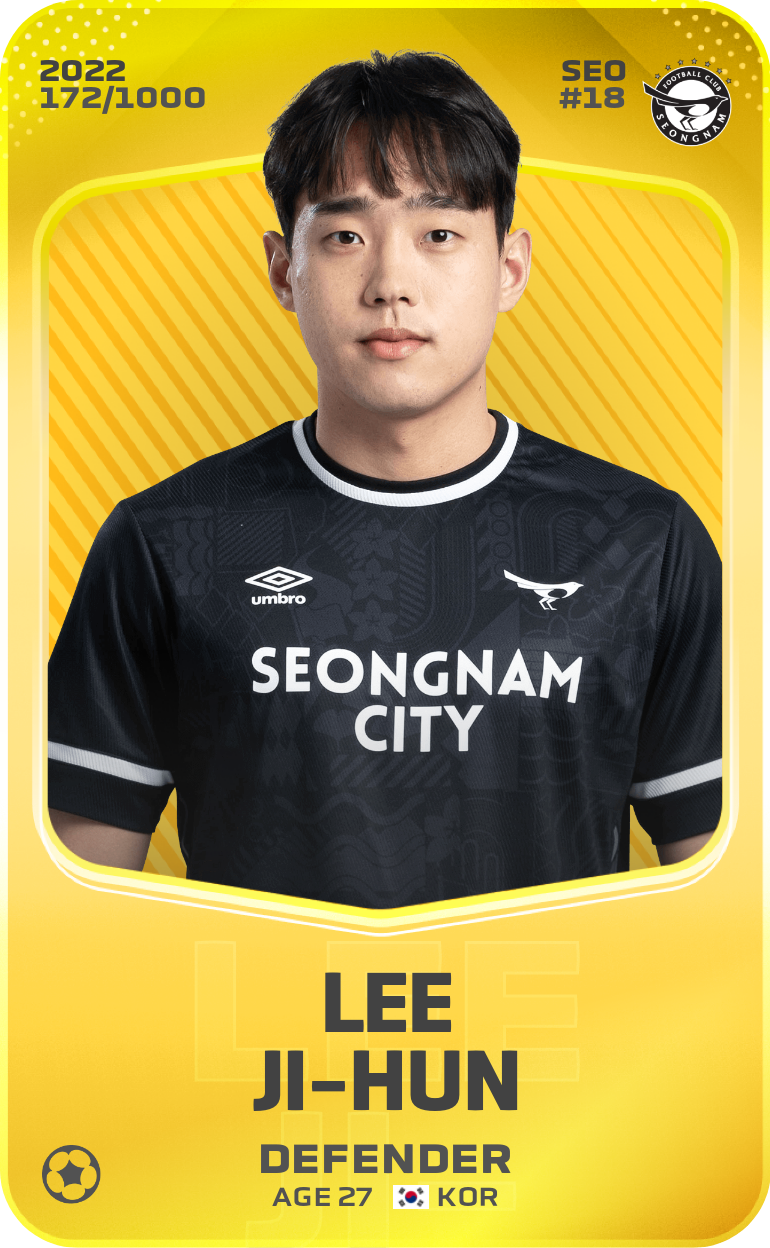 Sorare - Sorare Official - Lee Ji-Hun 2022-23 • Limited 172/1000 - NFT # 63529860683489934553411292131888389257250115825862251175794331492029213064423