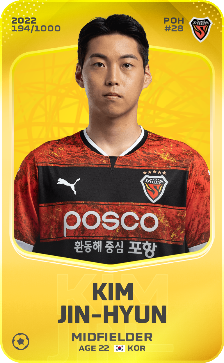 Sorare - Sorare Official - Kim Jin-Hyun 2022-23 • Limited 194/1000 - NFT # 8413541836237230288259941272130312661011859358512097806117873340820385178674