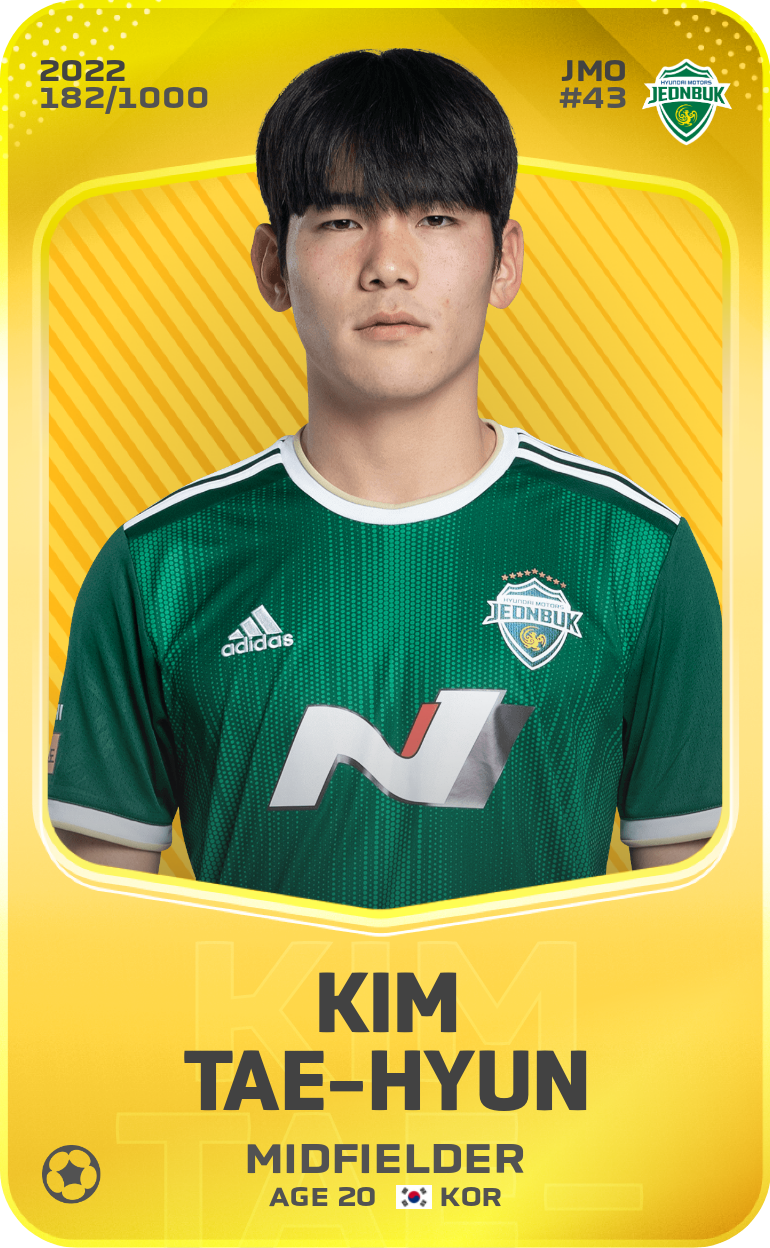 Sorare - Sorare Official - Kim Tae-Hyun 2022-23 • Limited 182/1000 - NFT # 112557669106469365570825039497413662169183899635770583930637925362140419368997