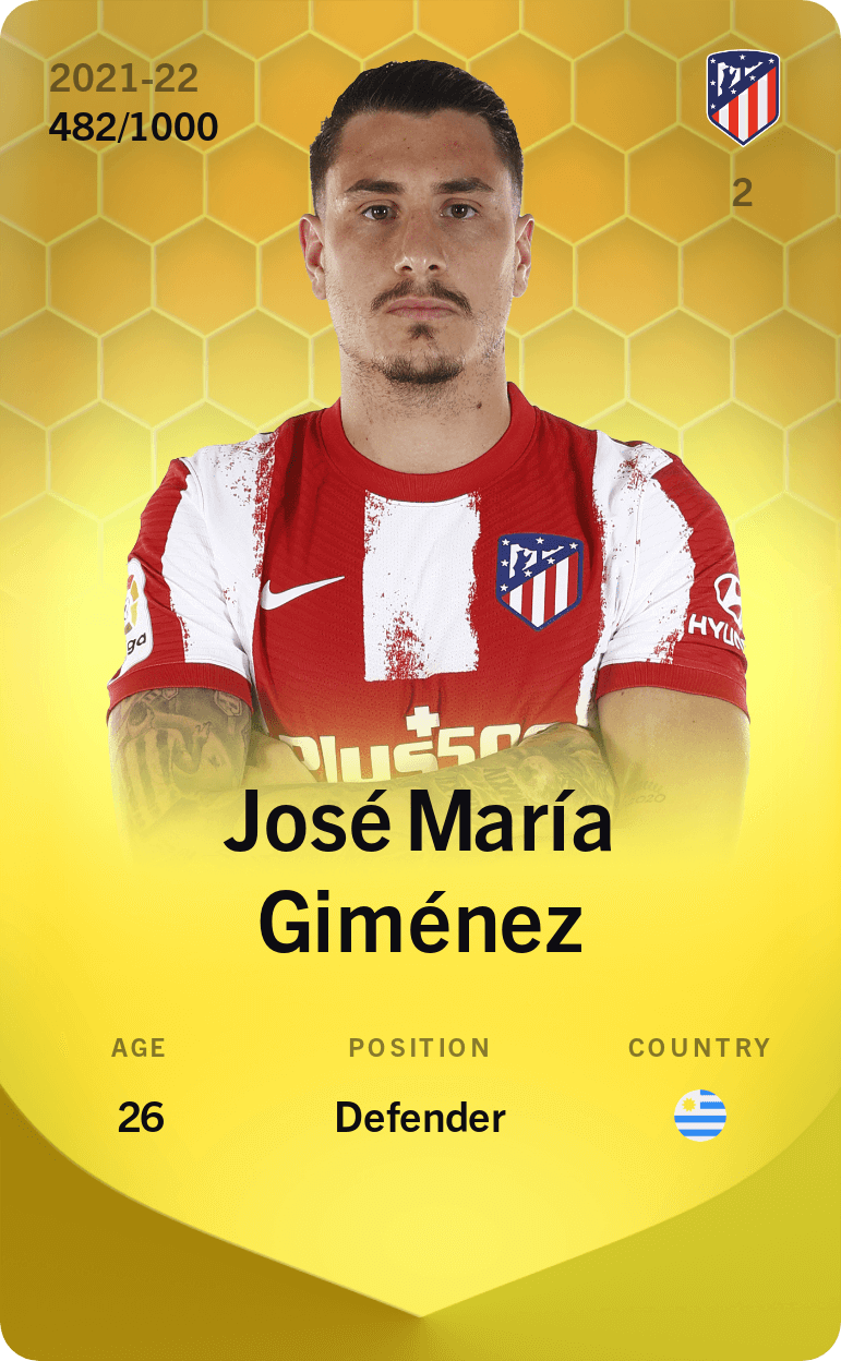 José María Giménez 2021-22 • Limited 482/1000