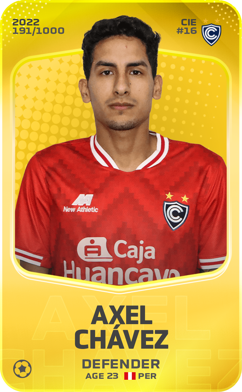 Sorare - Sorare Official - Axel Chávez 2022-23 • Limited 191/1000 - NFT # 68716633560213506478448794548749881386499754933931100302750780712325013213522