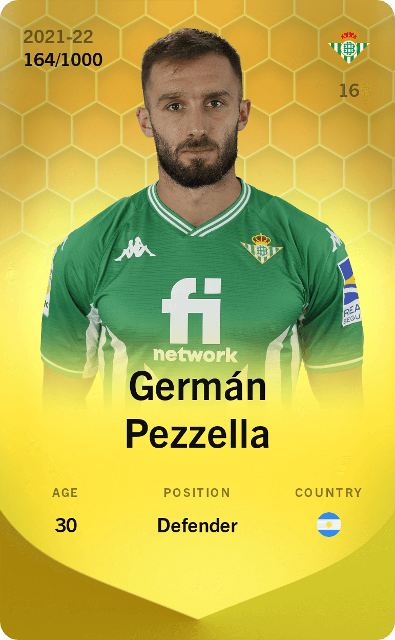 Germán Pezzella 2021-22 • Limited 164/1000