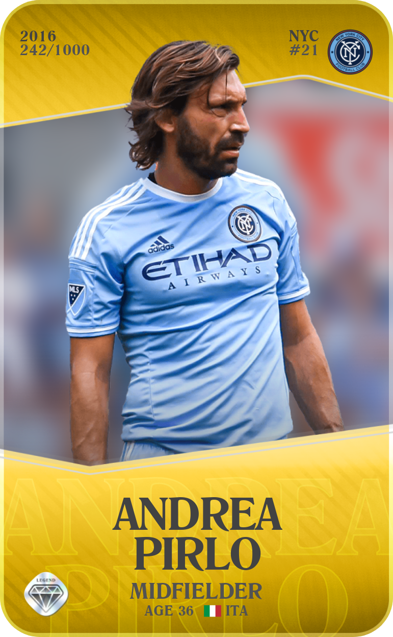 Sorare - Sorare Official - Andrea Pirlo 2016-17 • Limited 242/1000 - NFT # 109527043955033682395133714574437407019701146239254240805776809703018338541221