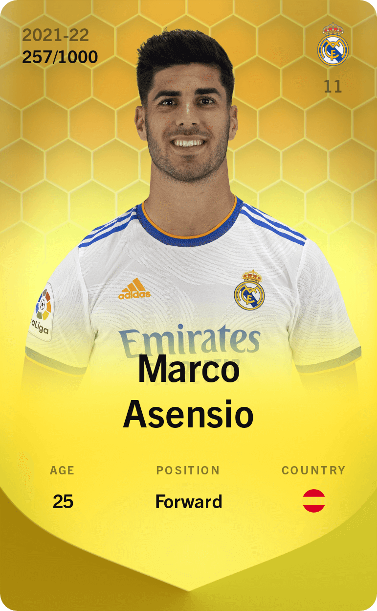 Marco Asensio 2021-22 • Limited 257/1000