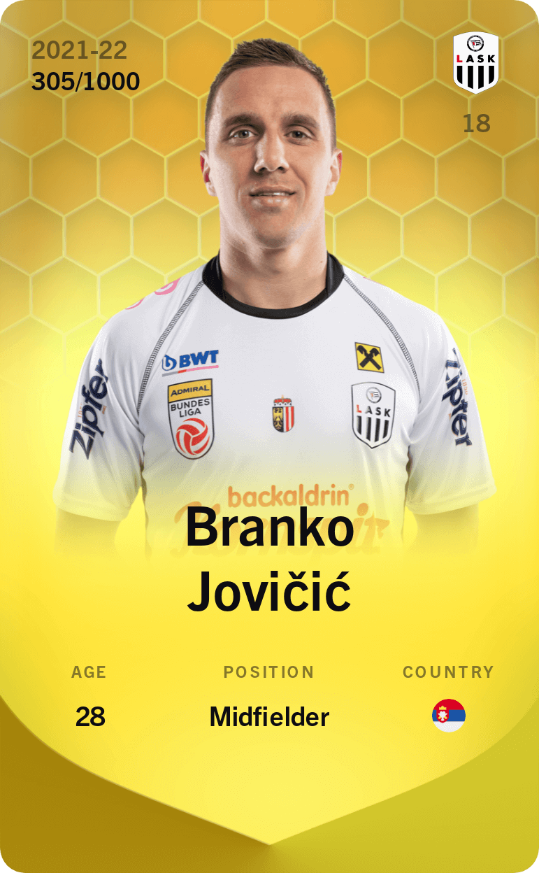 Branko Jovičić 2021-22 • Limited 305/1000