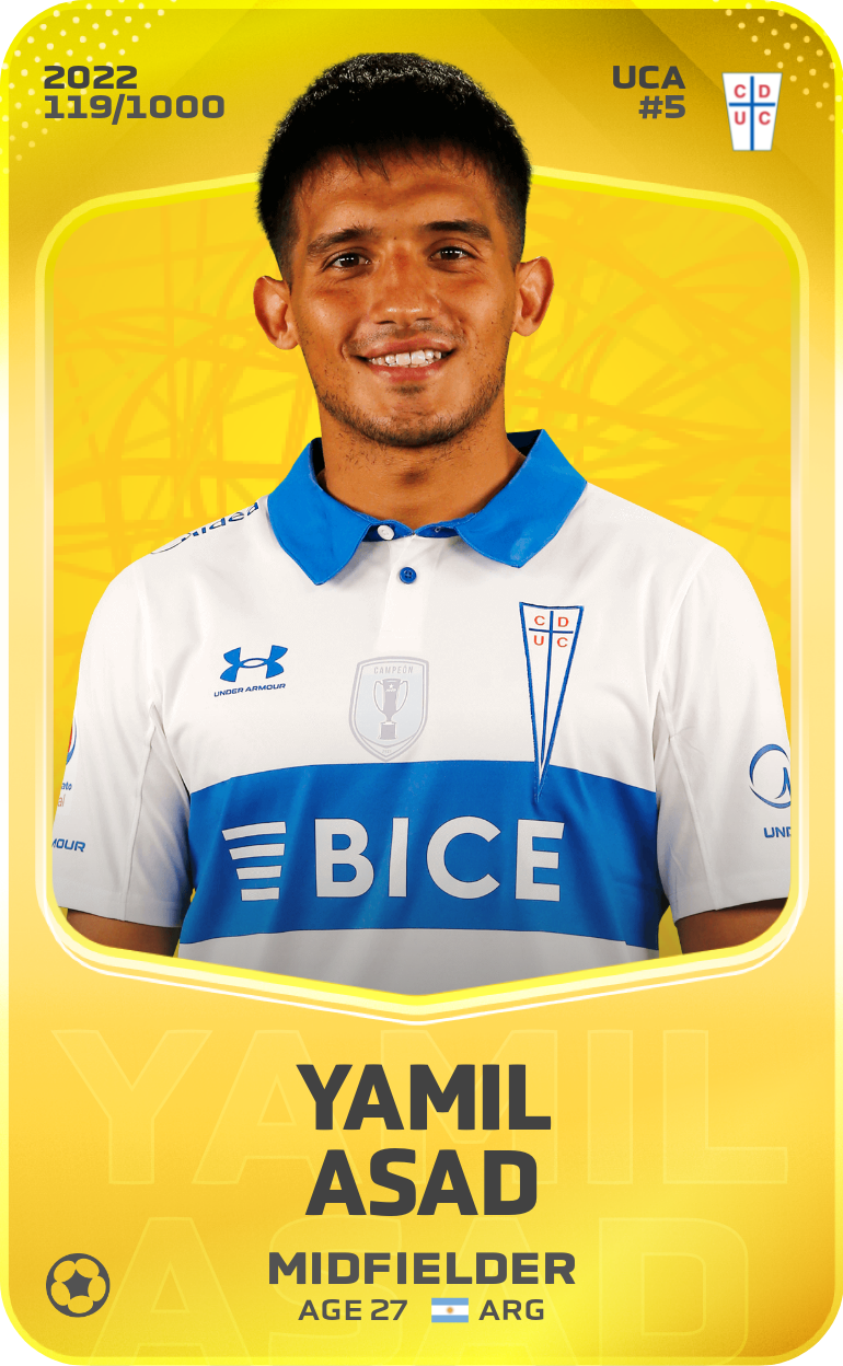 Sorare - Sorare Official - Yamil Asad 2022-23 • Limited 119/1000 - NFT # 73556774883066027741975230132973659928900873255917867660183071470771669225792