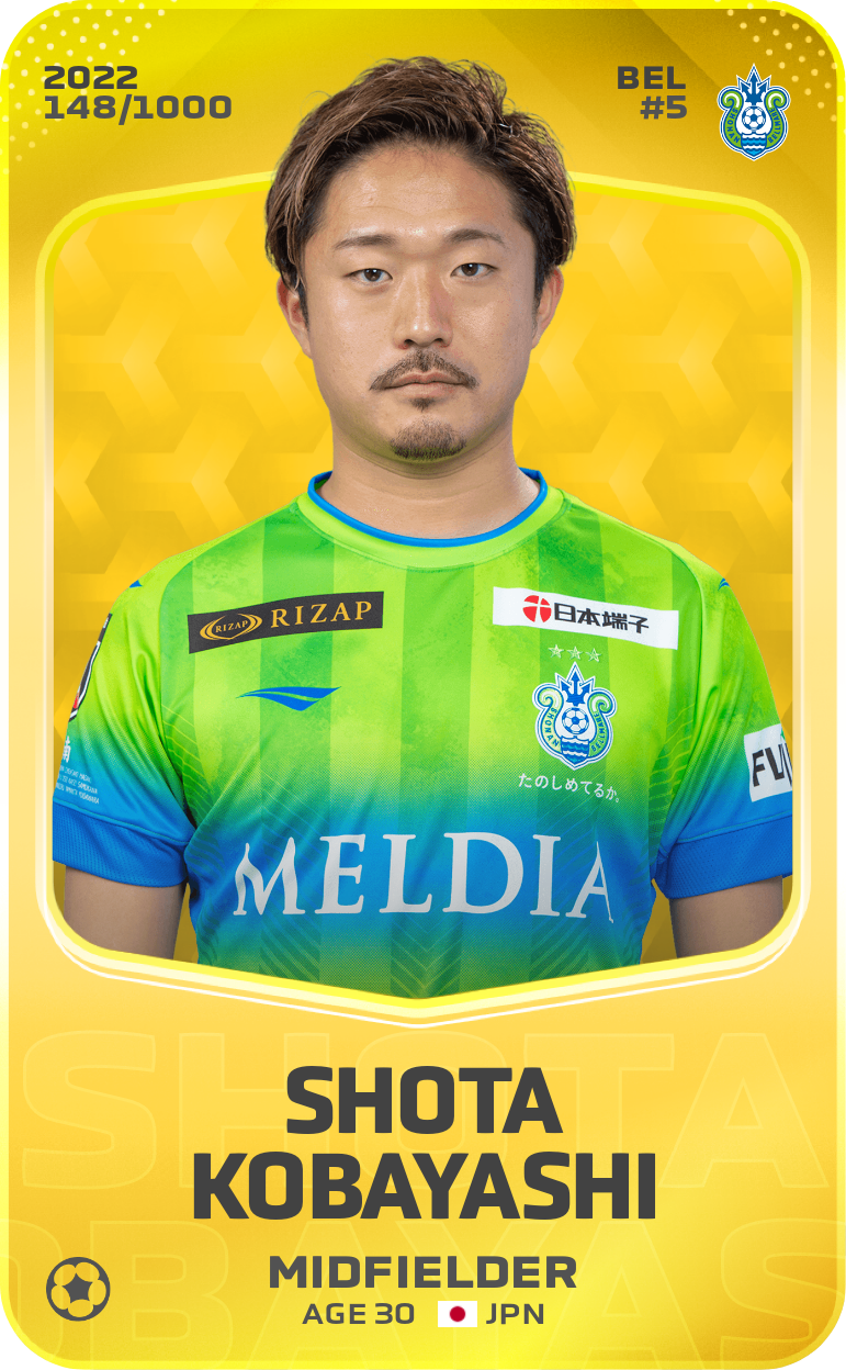 Sorare - Sorare Official - Shota Kobayashi 2022-23 • Limited 148/1000 - NFT # 19120266608398565237849851411569057139270147513462767426339709148252066823336