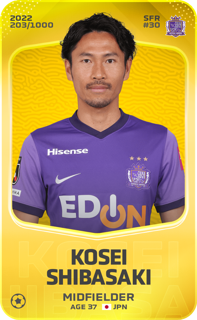 Sorare - Sorare Official - Kosei Shibasaki 2022-23 • Limited 203/1000 - NFT # 95166517003262295287810656424553455264201108217632867838195355138004064083543