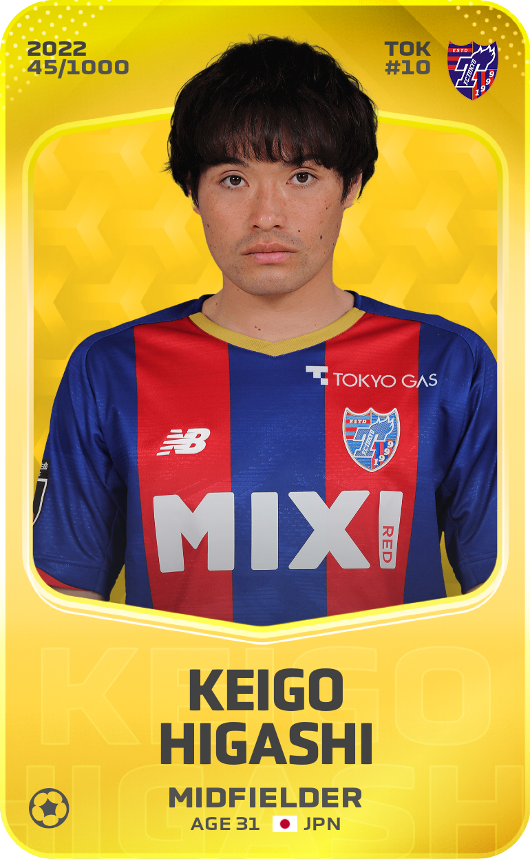 Sorare - Sorare Official - Keigo Higashi 2022-23 • Limited 45/1000 - NFT # 27972870903564507021683256063126663285774854317491192706712772365960009590001