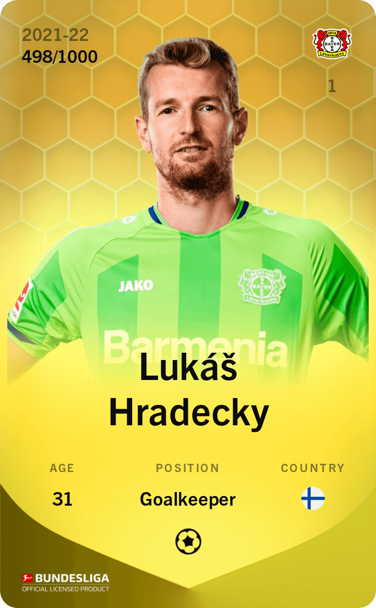Lukáš Hradecky 2021-22 • Limited 498/1000