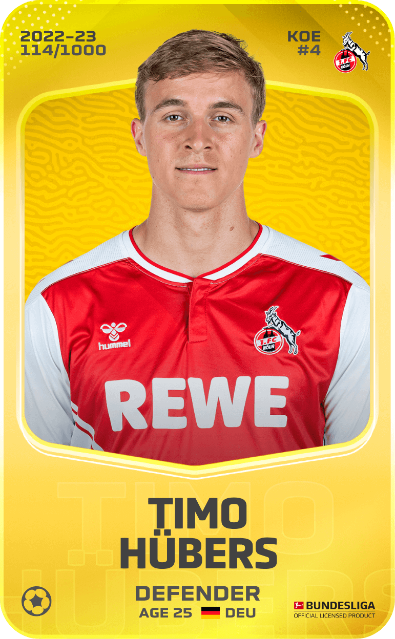 Timo Hübers 2022-23 • Limited 114/1000