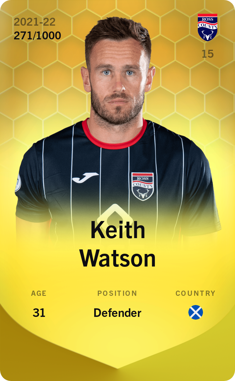 Sorare - Sorare Official - Keith Watson 2021-22 • Limited 271/1000 - NFT # 58103387733906238428161590632580279694286698108274967338974379054400287394139