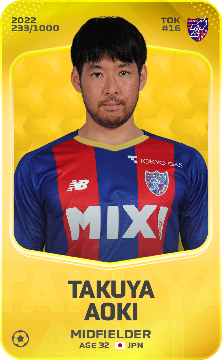 Sorare - Sorare Official - Takuya Aoki 2022-23 • Limited 233/1000 - NFT # 62700895927833135511187277925295751665585825867272279911938897728236254689847