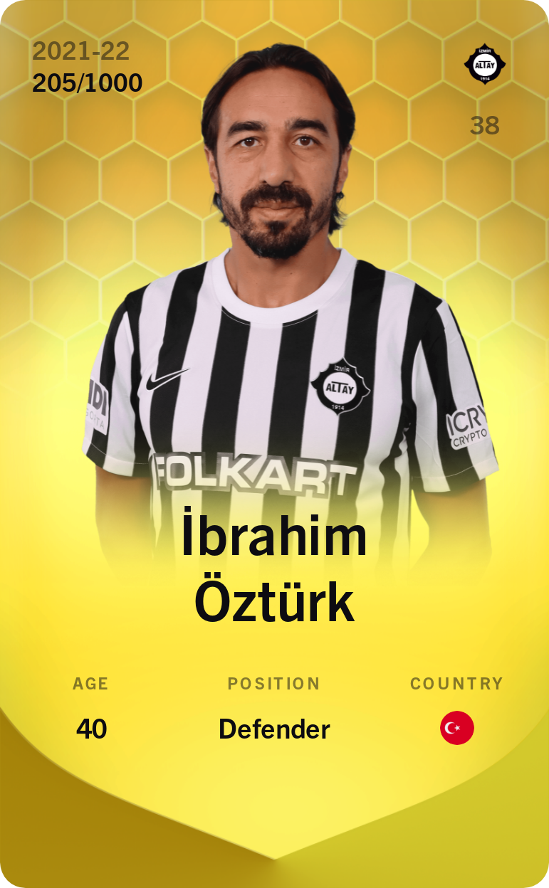 Sorare - Sorare Official - İbrahim Öztürk 2021-22 • Limited 205/1000 - NFT # 85374459008242556697709411539540398050780279448599876966111642657703389387239