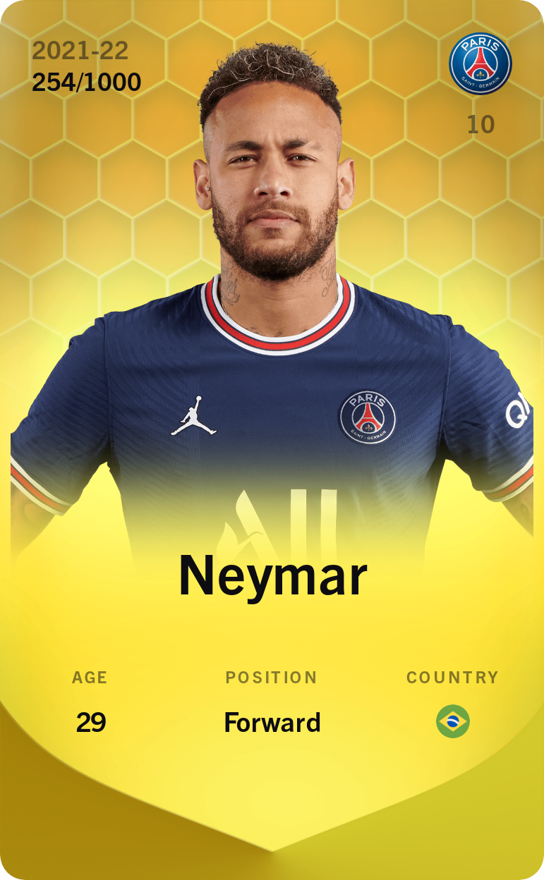 Sorare - Sorare Official - Neymar 2021-22 • Limited 254/1000 - NFT # 51214455459333890444112482139741080081029840786614972308125168605467299565946