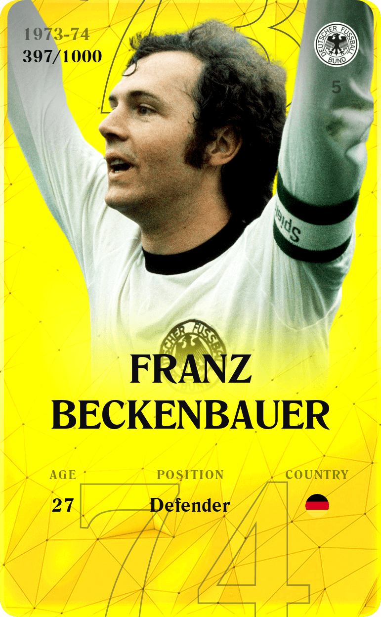 Franz Beckenbauer 1973-74 • Limited 397/1000