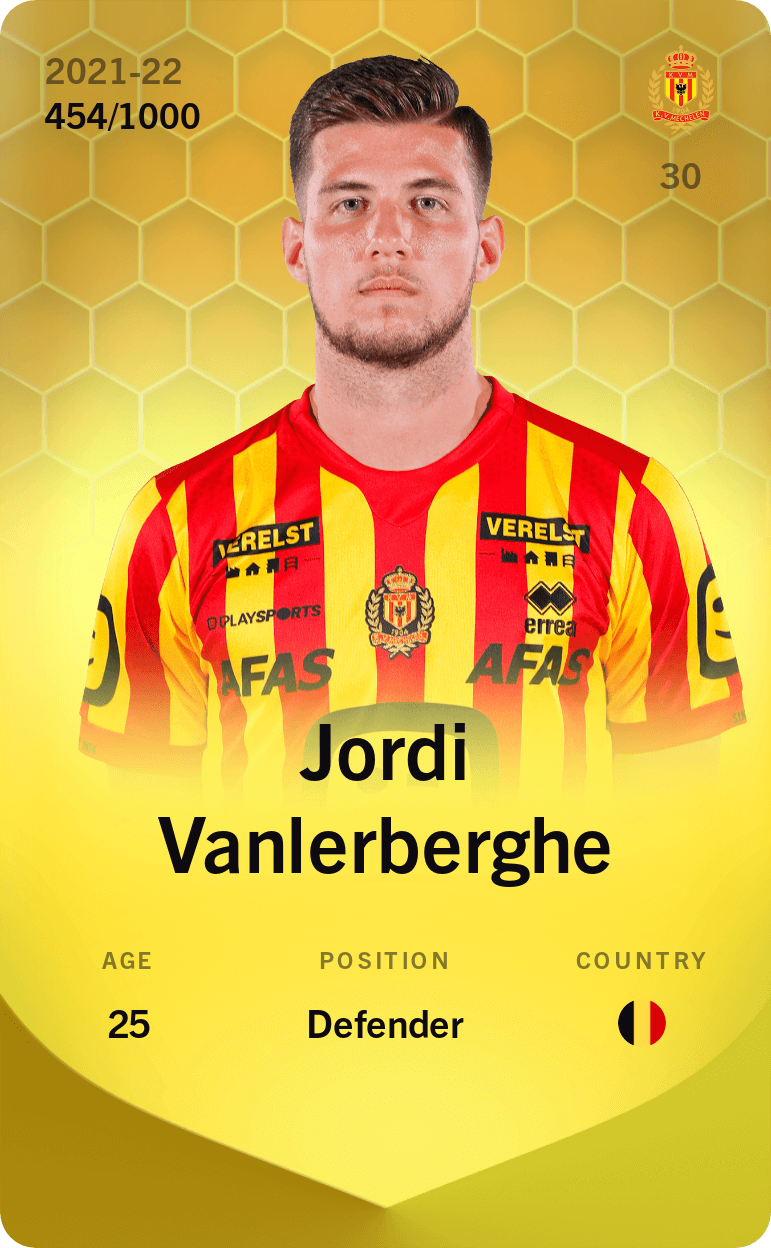 Jordi Vanlerberghe 2021-22 • Limited 454/1000