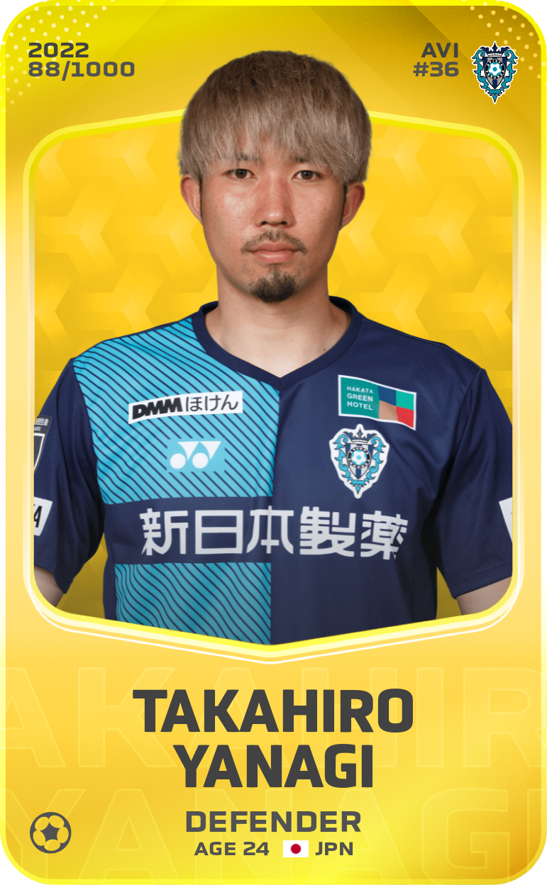 Sorare - Sorare Official - Takahiro Yanagi 2022-23 • Limited 88/1000 - NFT # 104969950580456835072484570760923698253421596560109737709727666270428514612318