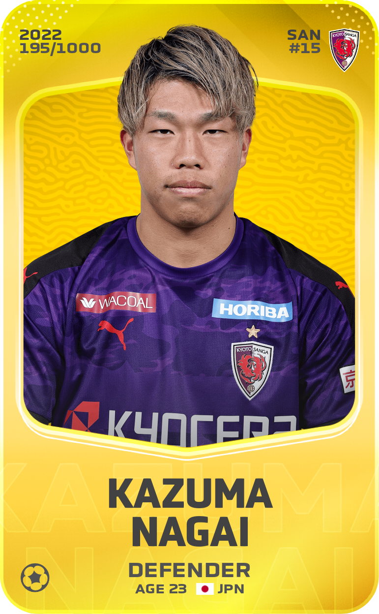 Sorare - Sorare Official - Kazuma Nagai 2022-23 • Limited 195/1000 - NFT # 20720945081064411674882558215524943823310316349866694204634358705513655449644