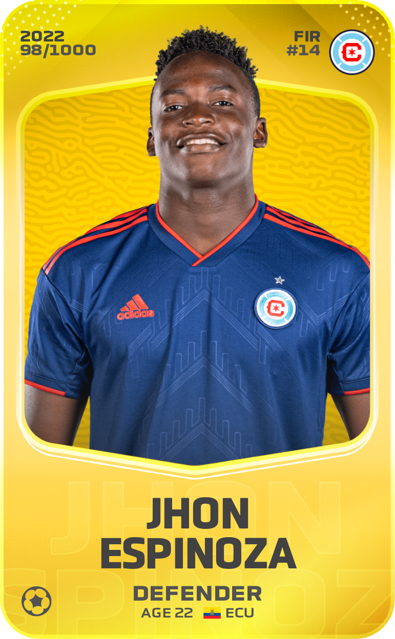 Sorare - Sorare Official - Jhon Espinoza 2022-23 • Limited 98/1000 - NFT # 55808208617053177031806060355862478896404163147408478337300080000799265839347