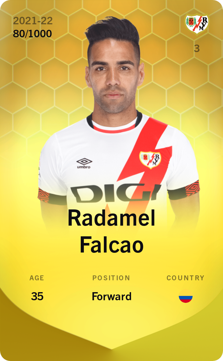 Sorare - Sorare Official - Radamel Falcao 2021-22 • Limited 80/1000 - NFT # 71516182615372901297022268027065533171053495494639739327942424427155884851648