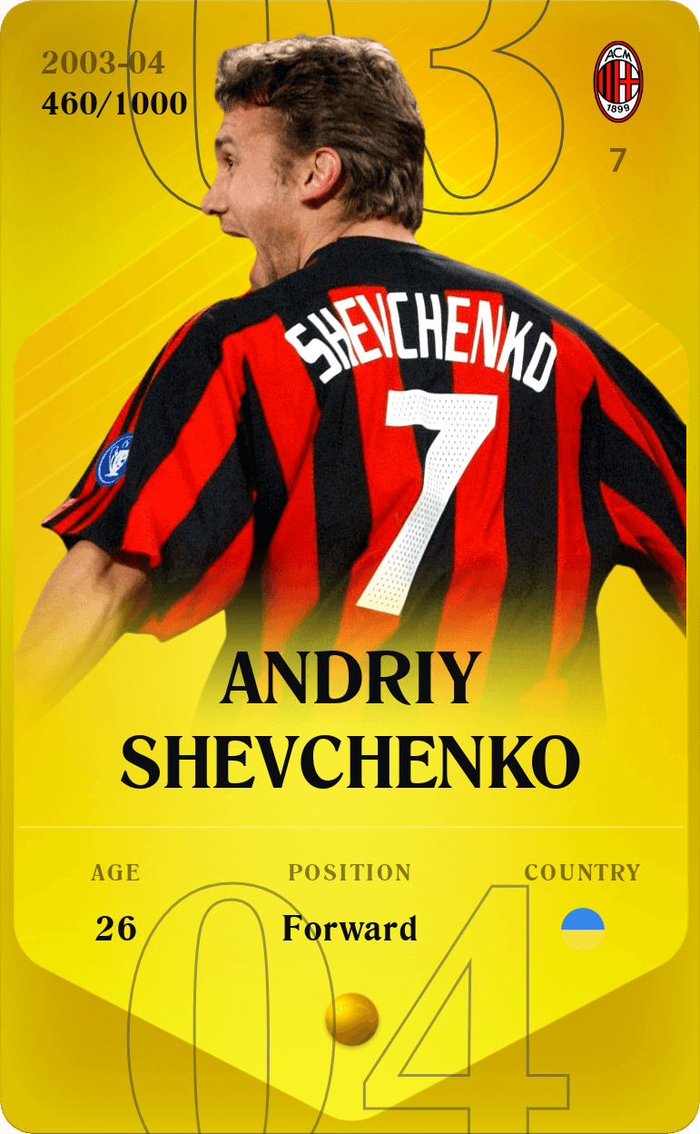 Andriy Shevchenko 2003-04 • Limited 460/1000