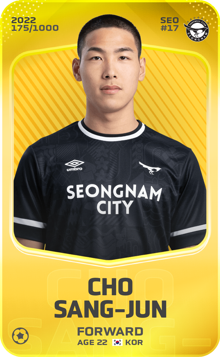 Sorare - Sorare Official - Cho Sang-Jun 2022-23 • Limited 175/1000 - NFT # 23339042907419338833679792245411186510120247321329668227788202079224603434918