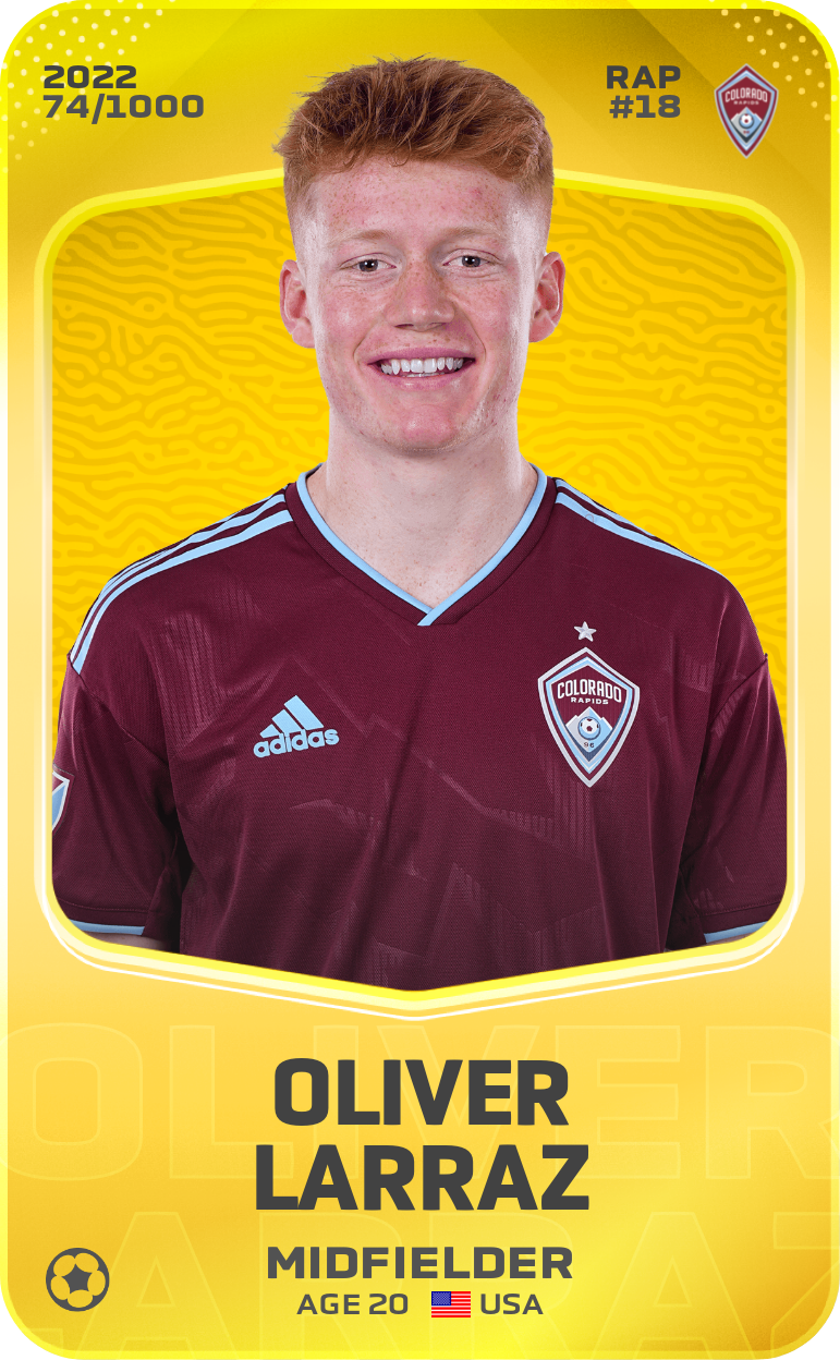 Sorare - Sorare Official - Oliver Larraz 2022-23 • Limited 74/1000 - NFT # 83358130423974992192199846802770914020634951459134377175429822898008518772545