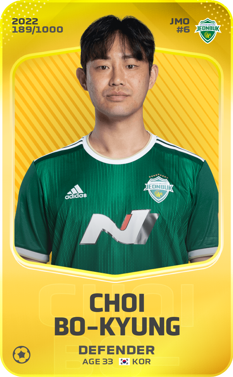 Sorare - Sorare Official - Choi Bo-Kyung 2022-23 • Limited 189/1000 - NFT # 97312230304288121111998916153853249162801353963813936018523179189488134527929