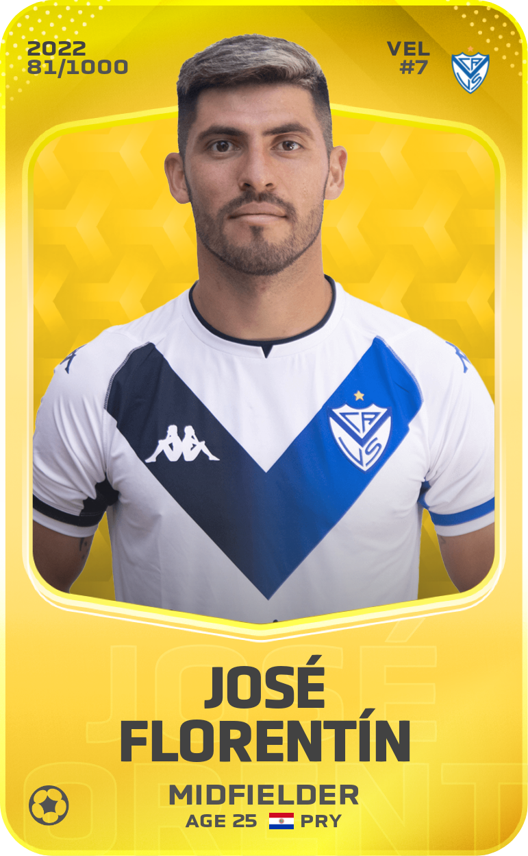 Sorare - Sorare Official - José Florentín 2022-23 • Limited 81/1000 - NFT # 75524734840669669838347610903463621800996678528265945692307441919708703637587