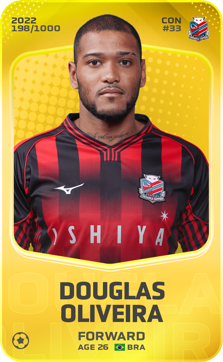 Sorare - Sorare Official - Douglas Oliveira 2022-23 • Limited 198/1000 - NFT # 47292183549250147429185807367487394585741208987488361761454892063566123233380
