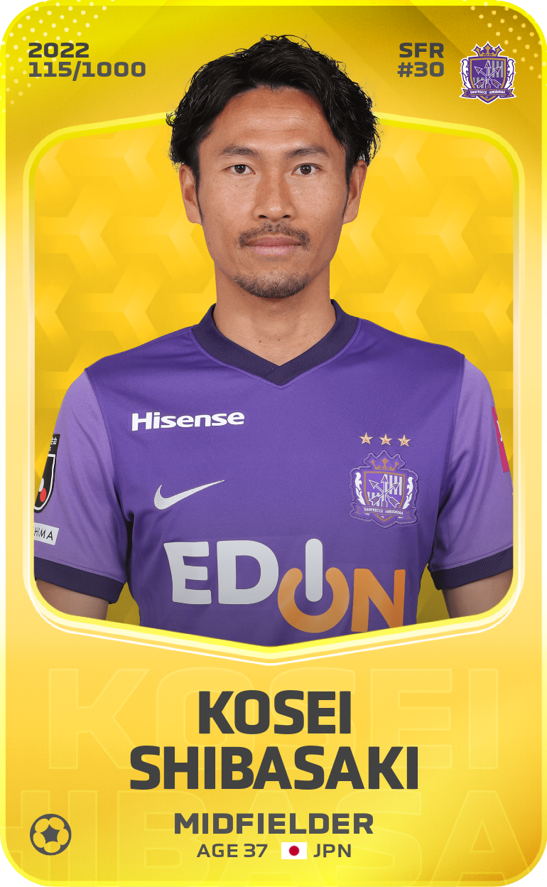 Sorare - Sorare Official - Kosei Shibasaki 2022-23 • Limited 115/1000 - NFT # 86539405796265848020911279243374564985614851656110405421753069353250674815738