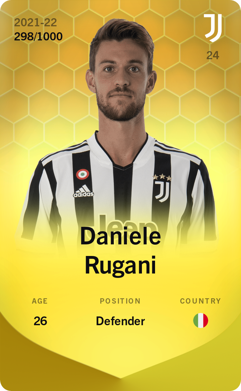 Sorare - Sorare Official - Daniele Rugani 2021-22 • Limited 298/1000 - NFT # 7179458450474166688154736117188434431954807998431866757495372982708967655478