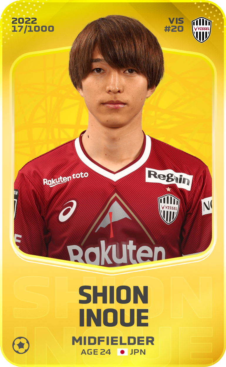 Sorare - Sorare Official - Shion Inoue 2022-23 • Limited 17/1000 - NFT # 40478781465653669873118629730772477578923702944718705206132218603763712236369