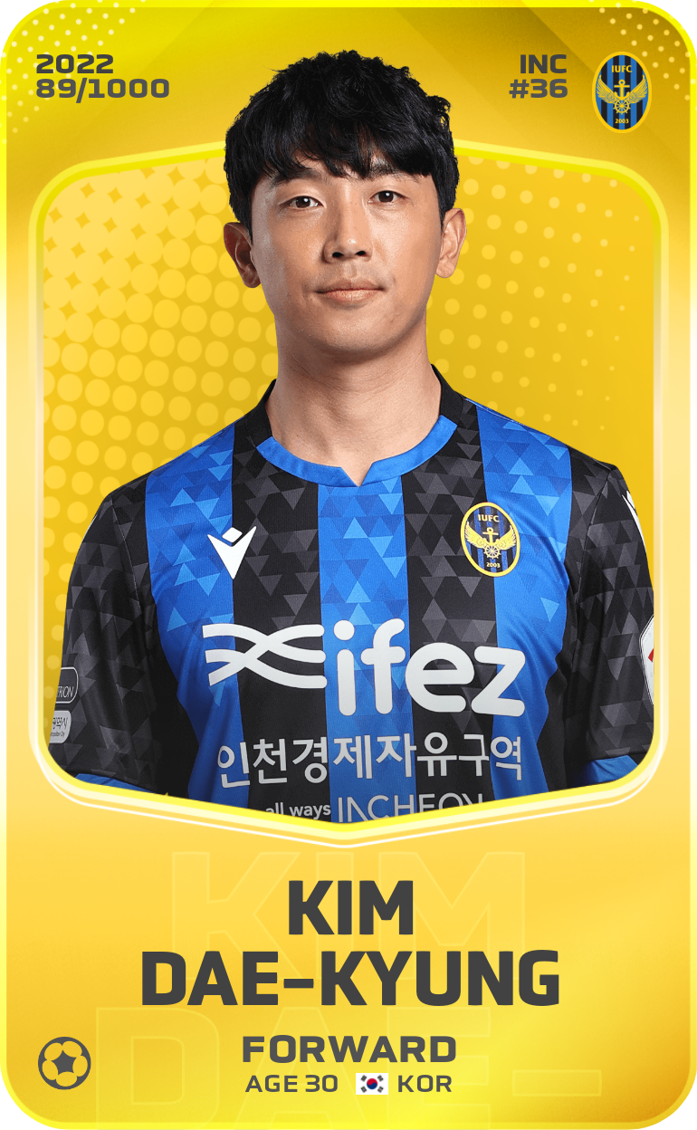 Sorare - Sorare Official - Kim Dae-Kyung 2022-23 • Limited 89/1000 - NFT # 59333446850016447712182633670656926861250484643296020980340380234155584181617