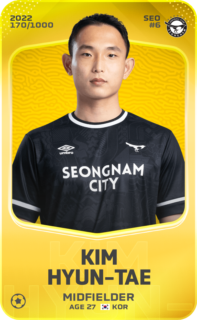 Sorare - Sorare Official - Kim Hyun-Tae 2022-23 • Limited 170/1000 - NFT # 18090756596665360142235504099538930704173563235630866984244537305595238943496