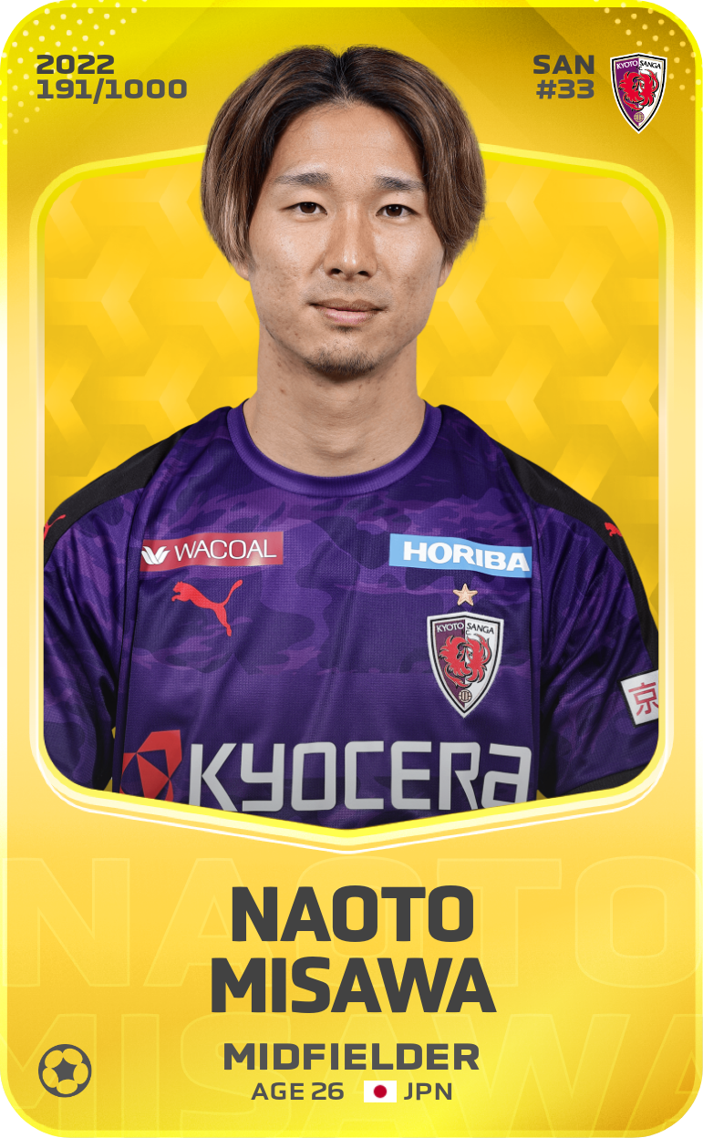 Sorare - Sorare Official - Naoto Misawa 2022-23 • Limited 191/1000 - NFT # 52590422626226667640698863503365136347227788329153701212460998496944565519078