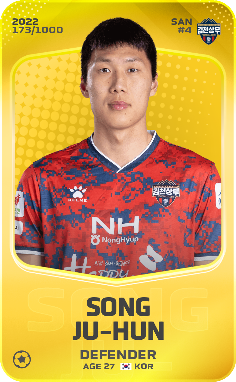 Sorare - Sorare Official - Song Ju-Hun 2022-23 • Limited 173/1000 - NFT # 27747516427689464901107676360460314641073306224906425105508580873828988326335