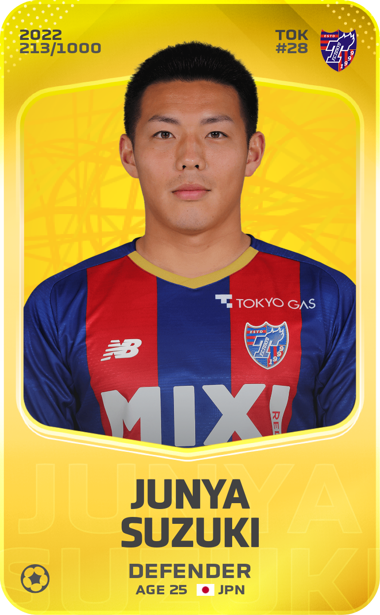 Sorare - Sorare Official - Junya Suzuki 2022-23 • Limited 213/1000 - NFT # 66976070467783782067063454439307503464215635132243330902894667510672840189627