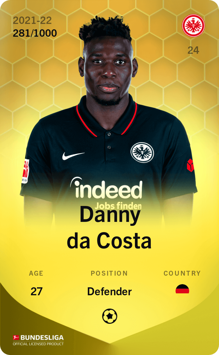 Danny da Costa 2021-22 • Limited 281/1000