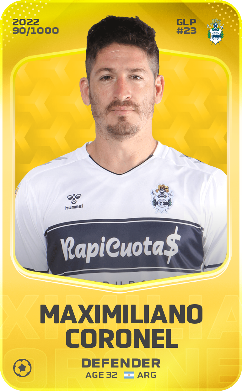 Sorare - Sorare Official - Maximiliano Coronel 2022-23 • Limited 90/1000 - NFT # 44637597581227680502707283130903028108940194119270585875604045405853472061269