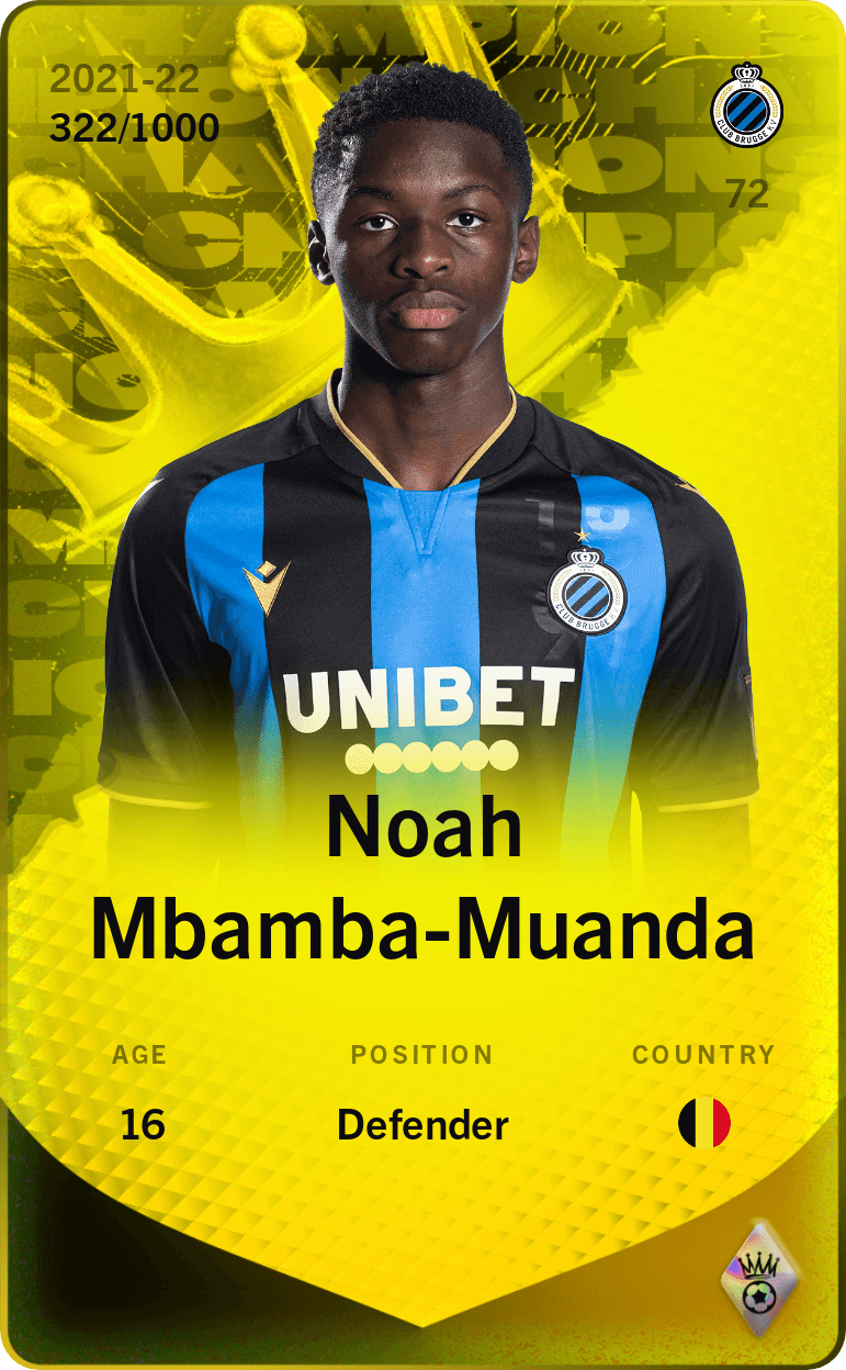 Noah Mbamba-Muanda 2021-22 • Limited 322/1000